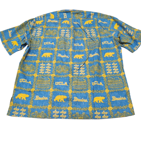 Reyn Spooner University UCLA Bruins Hawaiian Shirt Mens XL Blue Gold NEW NWT - Picture 4 of 15